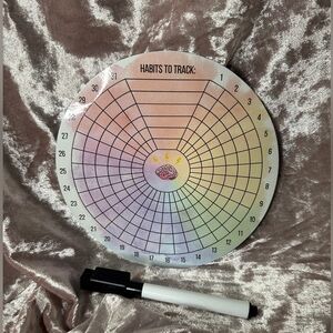 Magnetic Habit Tracker w/ Dry Erase Marker